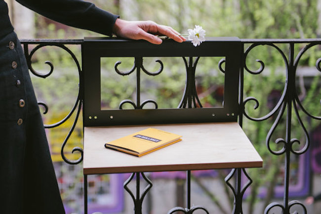 Small table space attached to balcony