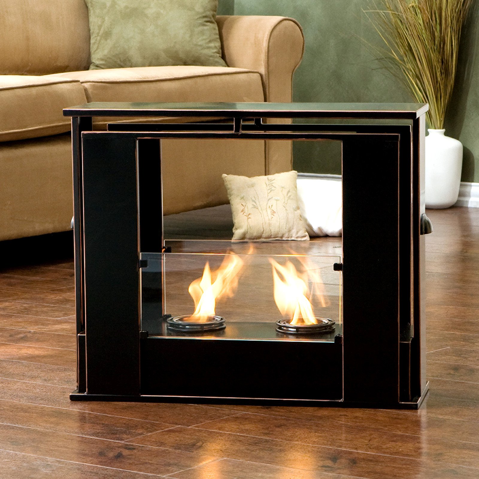 Southern Enterprises Portable Fireplace From Hay Needle 