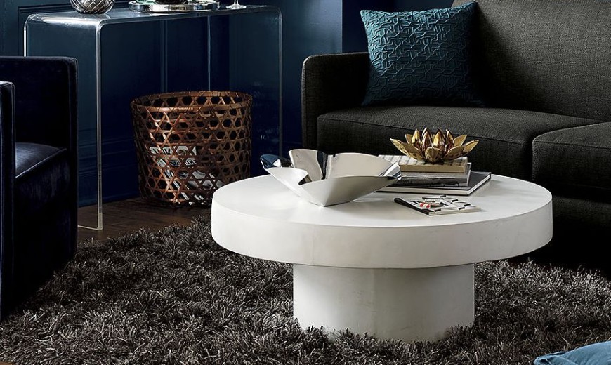 Stone Coffee Tables With Modern Style, Cb2 Round Concrete Coffee Table