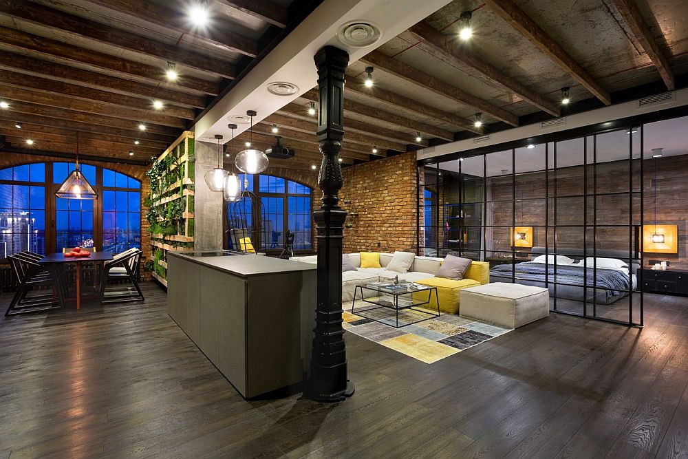 High End Bachelor Pad Design Stunning Loft In Kiev By Martinarchitects