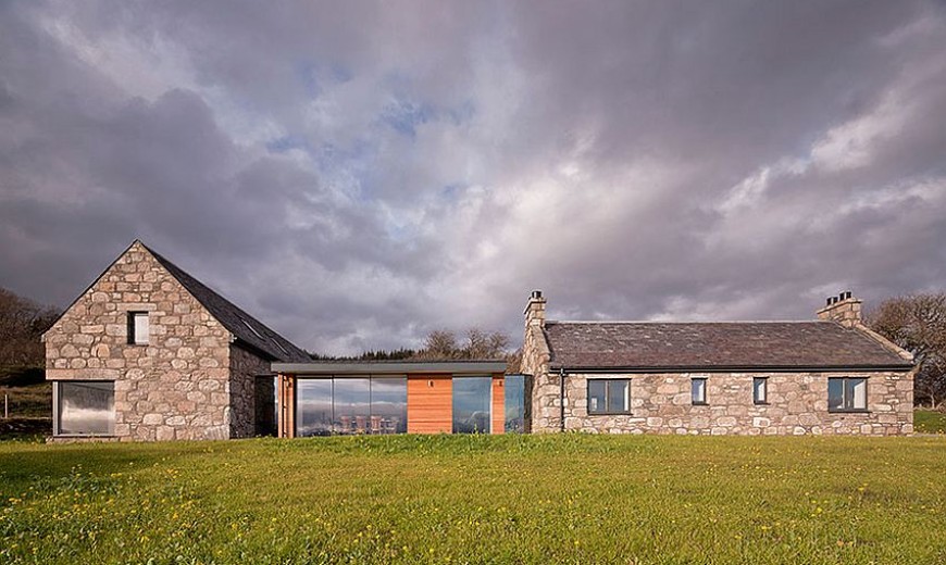Revitalized Cottage in Stone and Wood Captures the Aura of Scottish Highlands