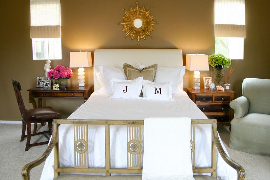 Twin Square Chunky Stacked table lamps for the beach style bedroom [Design: Jessica Bennett Interiors]