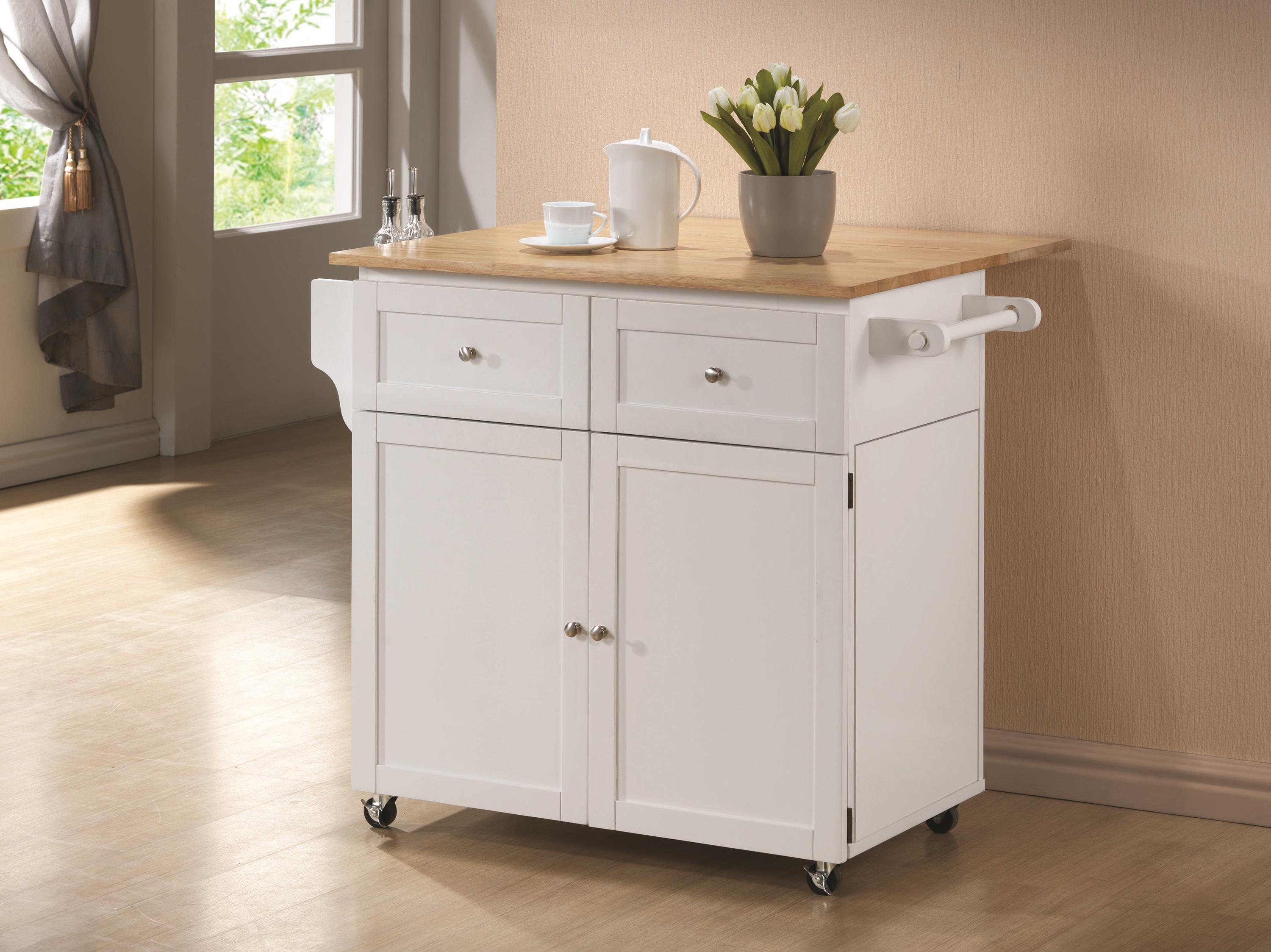 White kitchen cart for extra storage