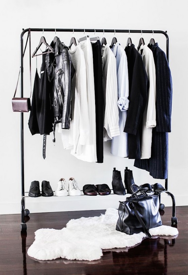 Beautiful black clothing rack for storage