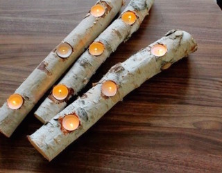 8 Easy DIY Wood Candle Holders for Some Rustic Warmth This Fall