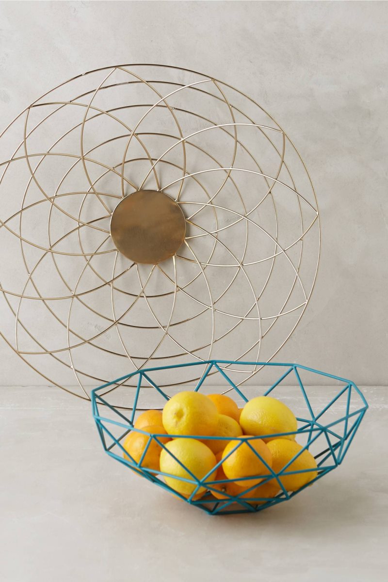 Blue wire basket from Anthropologie