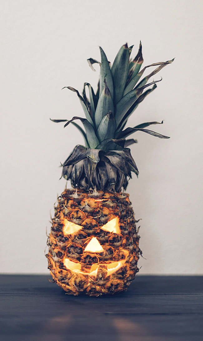 Carved fall pineapple