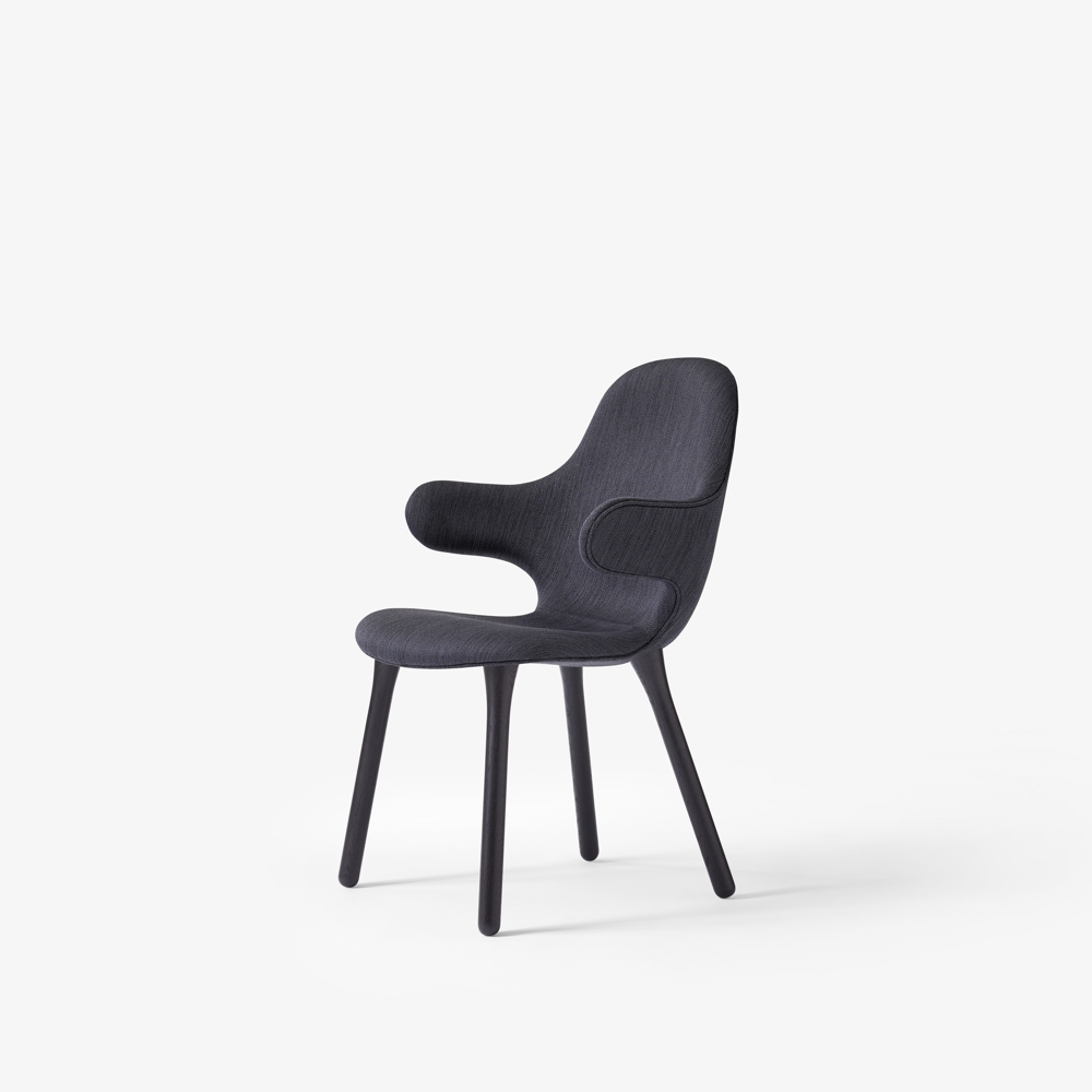 Catch Chair in black oak & dark grey