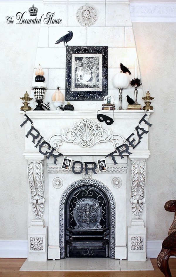 18 'Spooktacular' Halloween Ideas for Your Fireplace Mantel Decoist