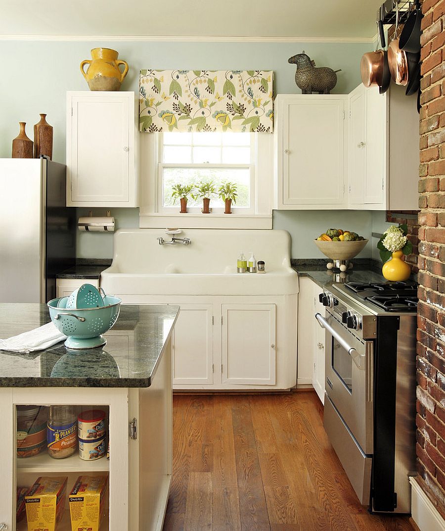 Classy kitchen pulls off a lovely blend of styles [Design: Dona Rosene Interiors]