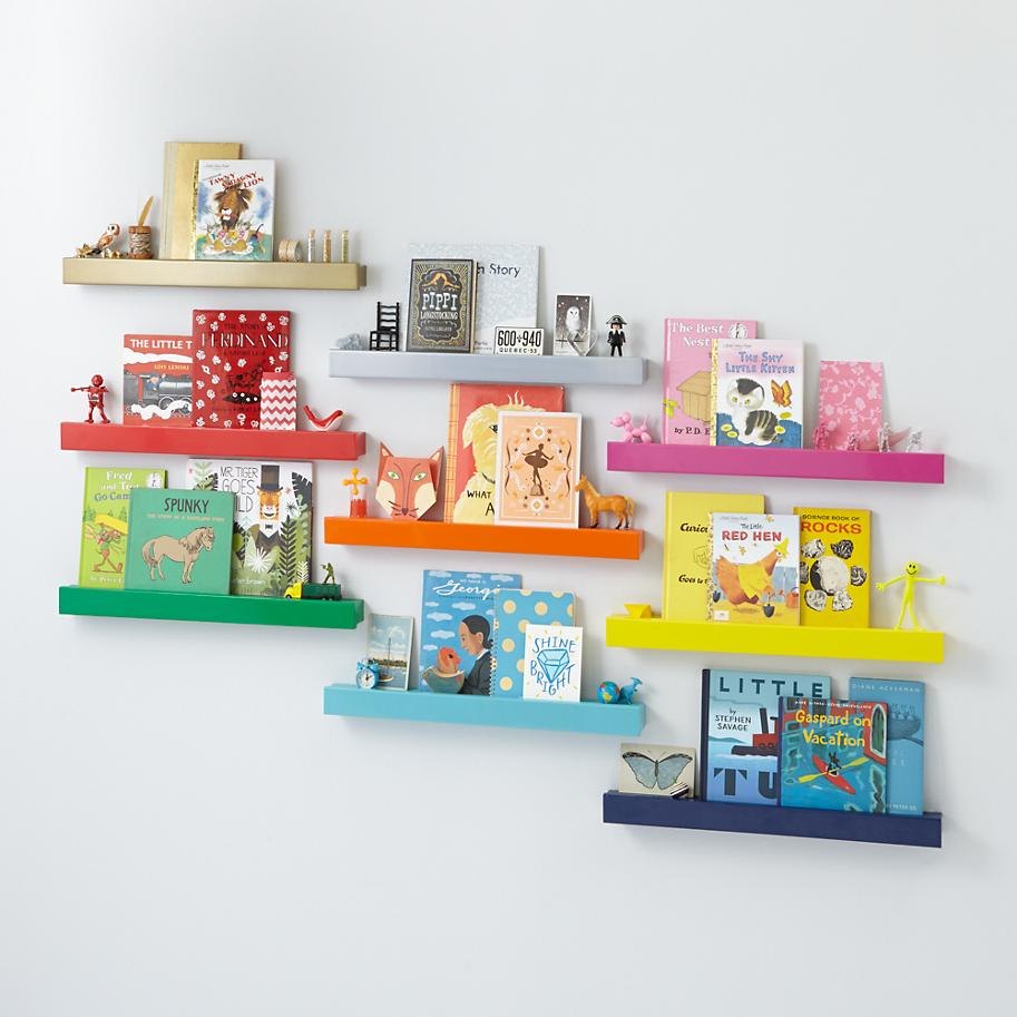 Color-coded shelf organization idea