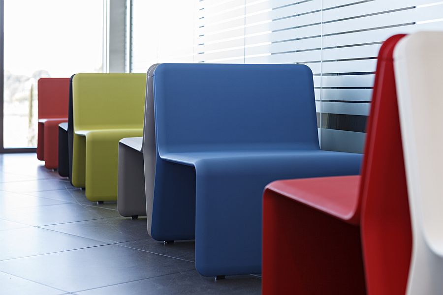 Colorful Actiu Shey modular soft seating