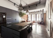 Contemporary-kitchen-stands-next-to-the-vintage-living-area-217x155