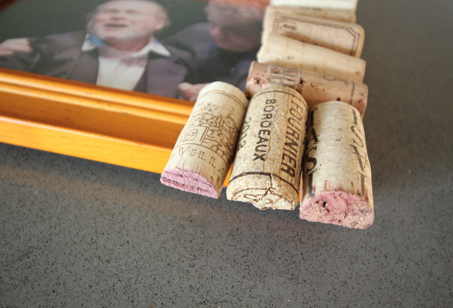 Cork Pic Frame DIY Wine Stained Edges