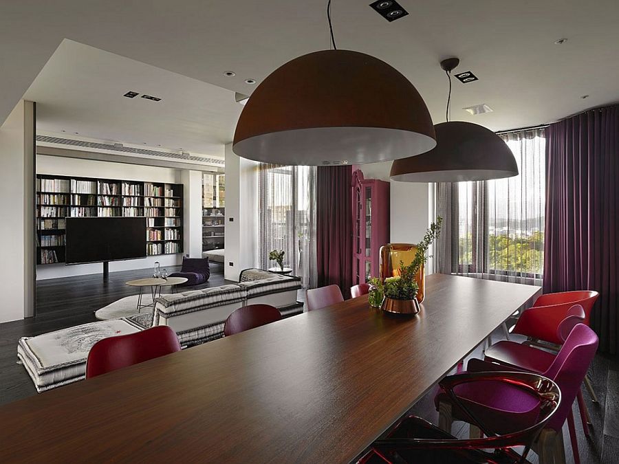 Dining area seems like a natural extension of kitchen and living space