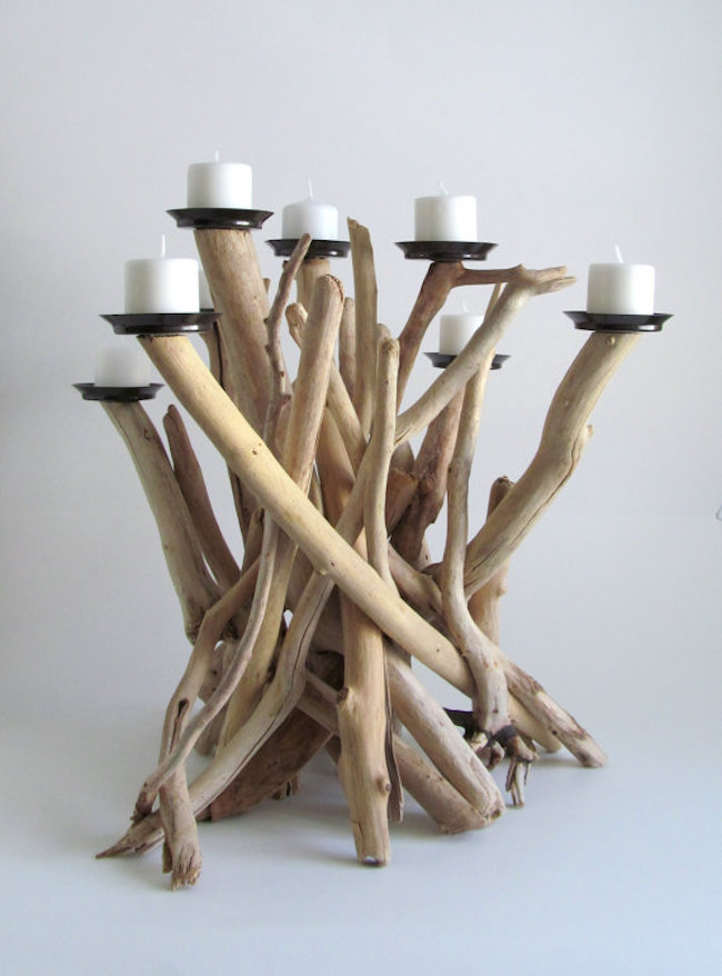 Driftwood candelabra