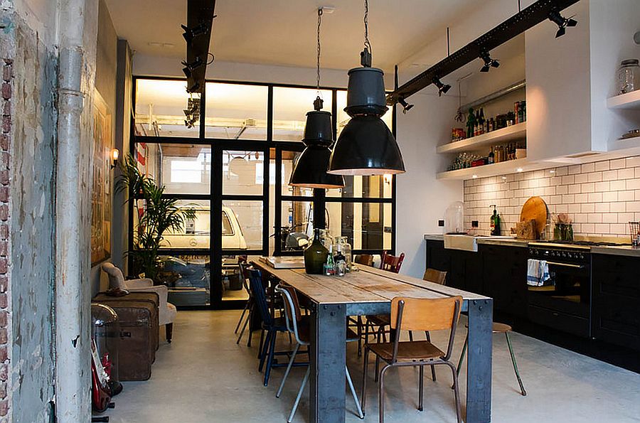 Eclectic kitchen with a strong industrial influence [Design: Bricks Amsterdam]