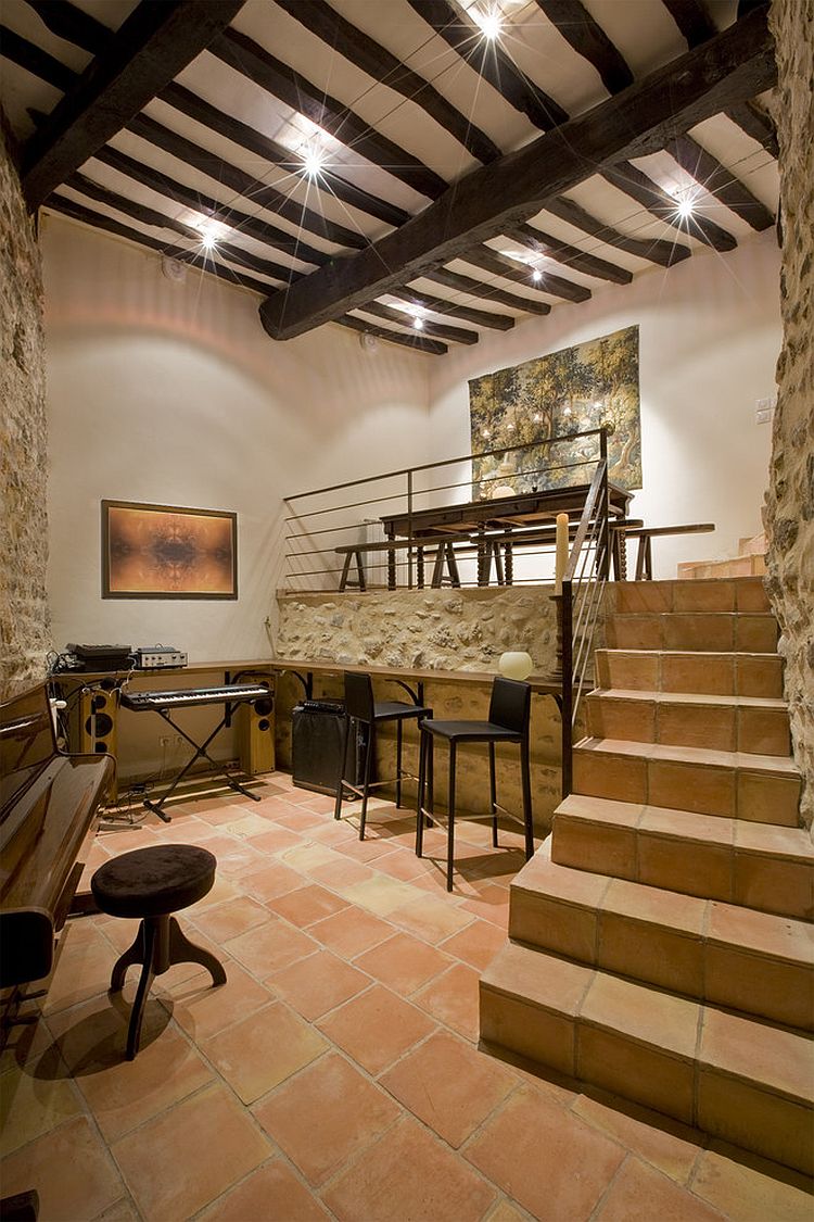 Ergonomic home office inside 800 year old French home [Design: Ernesto Santalla]