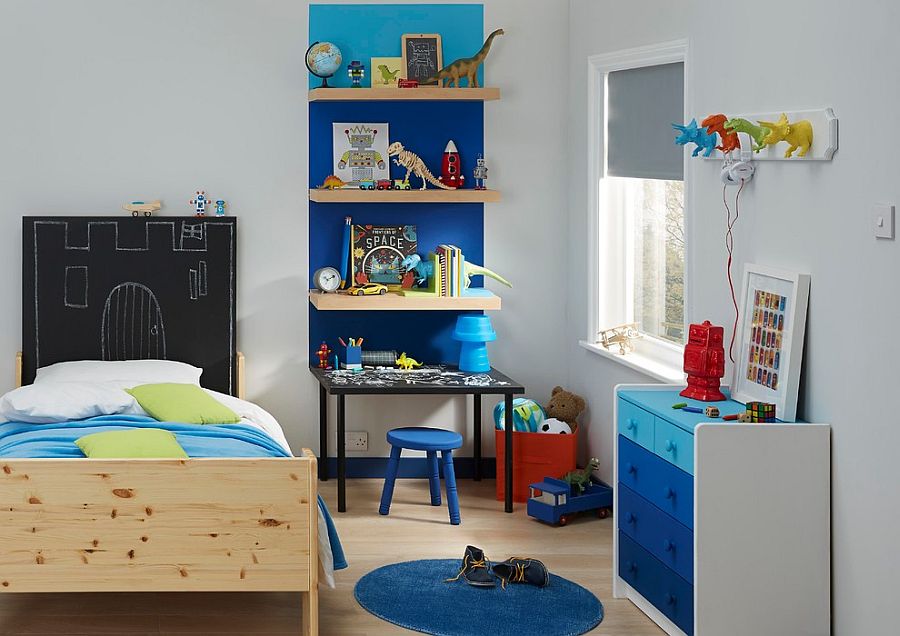 Exquisite use of color in the kids' bedroom