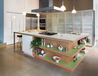 Trendy Display: 50 Kitchen Islands with Open Shelving