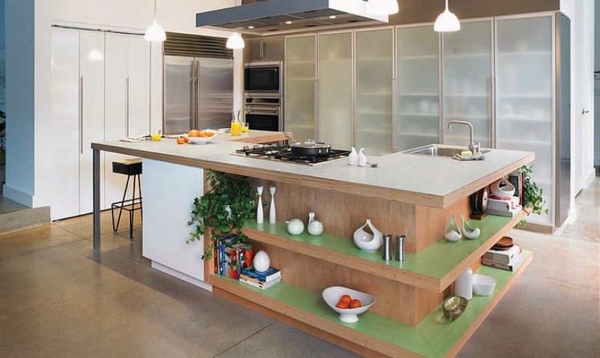 Trendy Display: 50 Kitchen Islands with Open Shelving