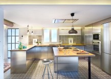 Fascinating-use-of-geometric-tiles-stainless-steel-surfaces-and-industrial-lighting-in-the-kitchen-217x155