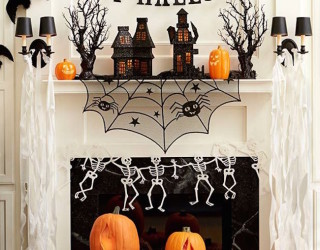 18 'Spooktacular' Halloween Ideas for Your Fireplace Mantel