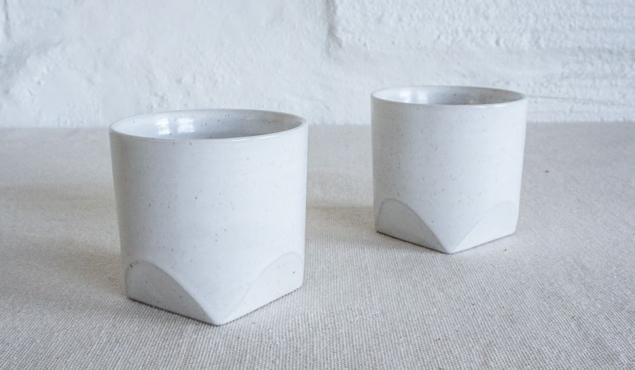 Geo ceramic cups from Spartan