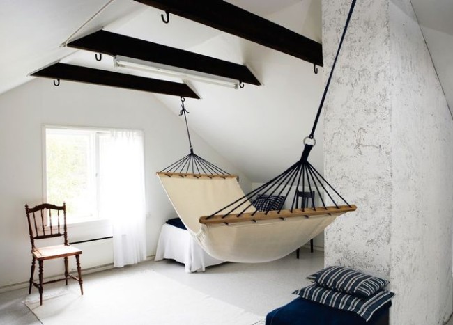 hammock in living room