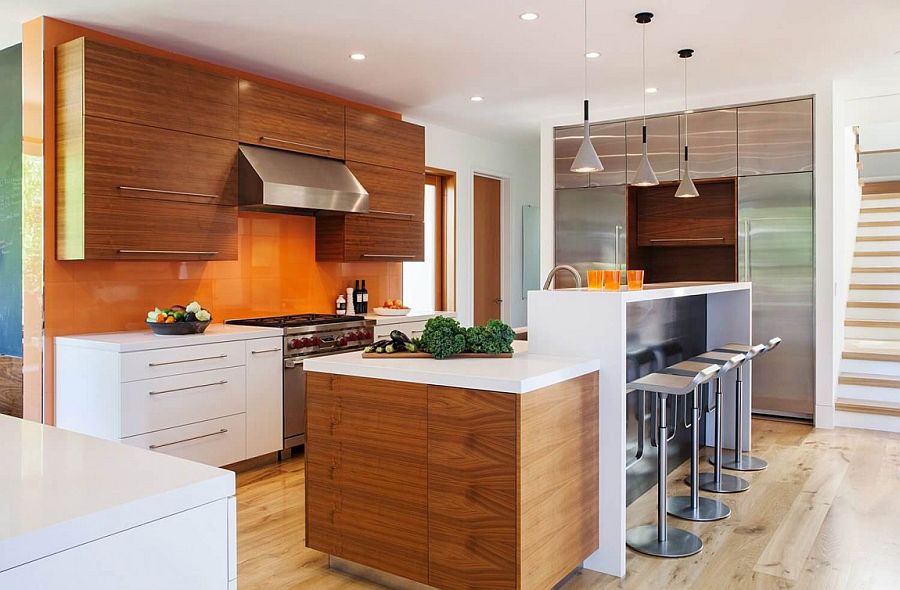 Kitchen island with breakfast counter for the elegant modern kitchen