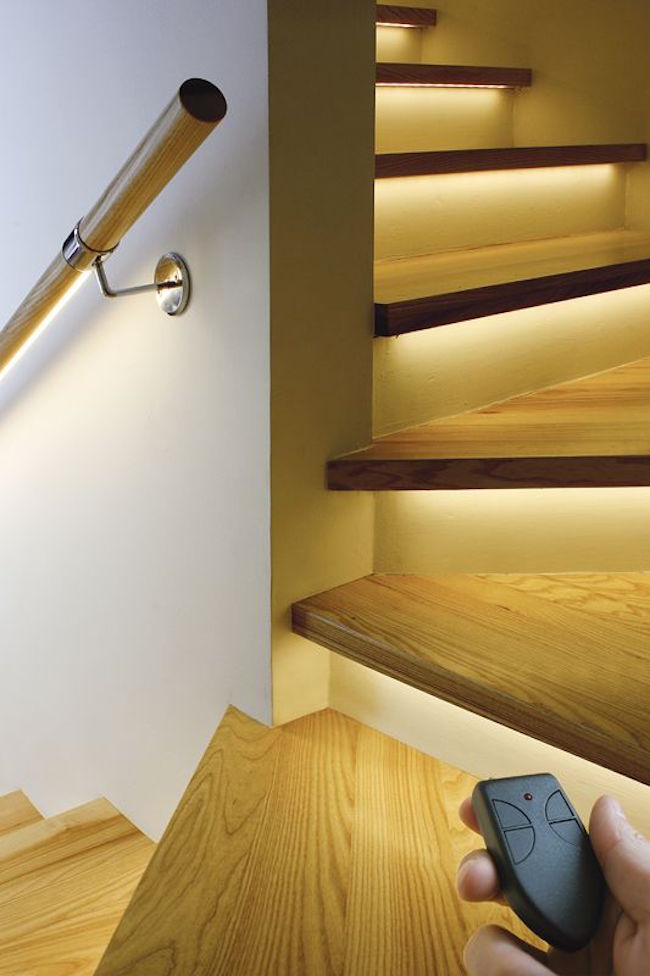 LED stairway lighting by KLUS