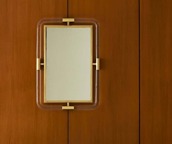Lucite and brass mirror from Jonathan Adler