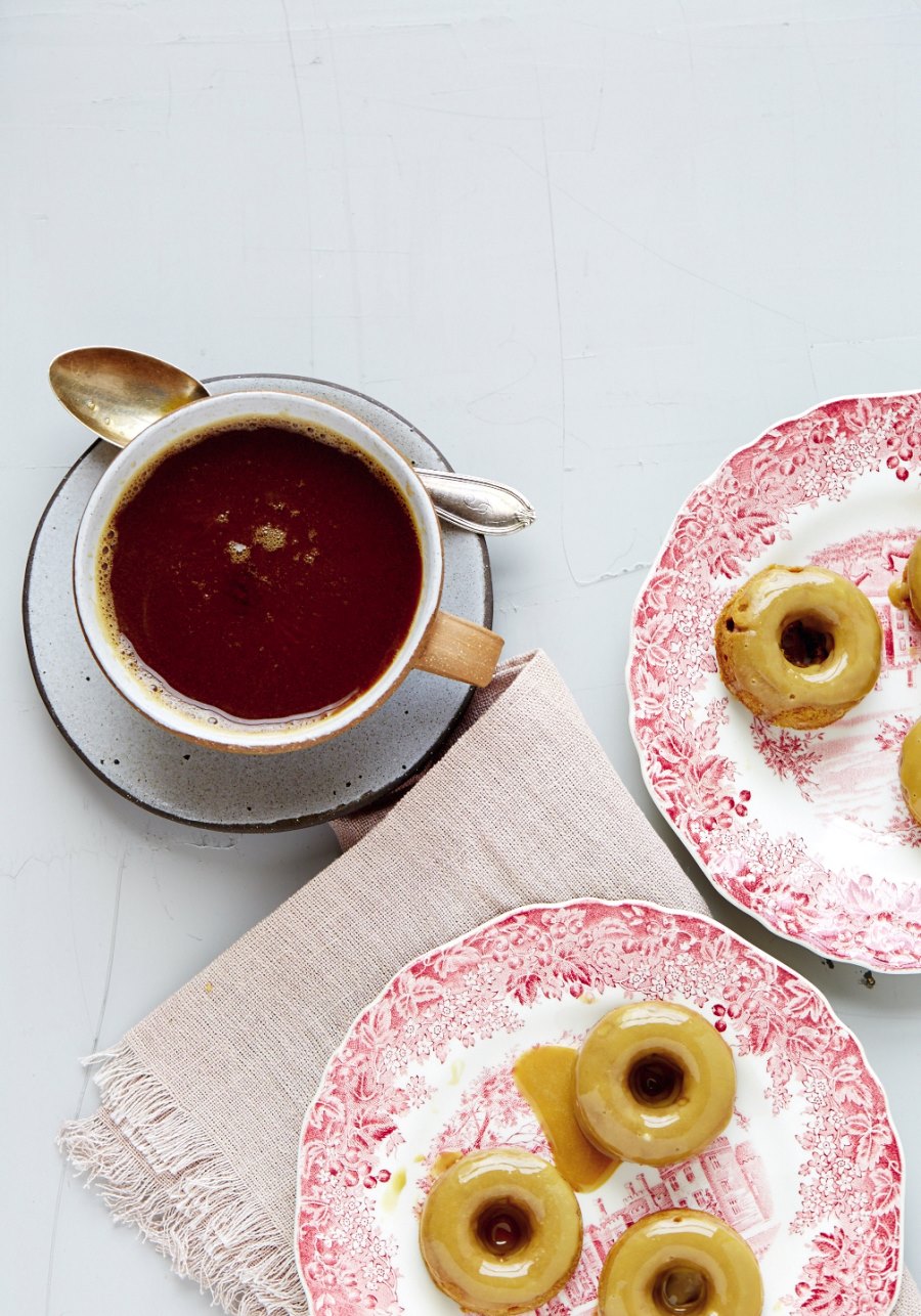 Maple molasses donuts from Camille Styles