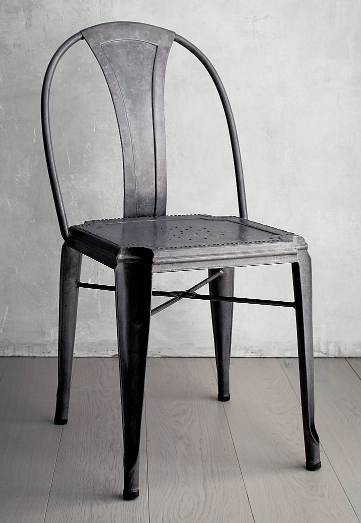 Metal dining chair from Crate & Barrel