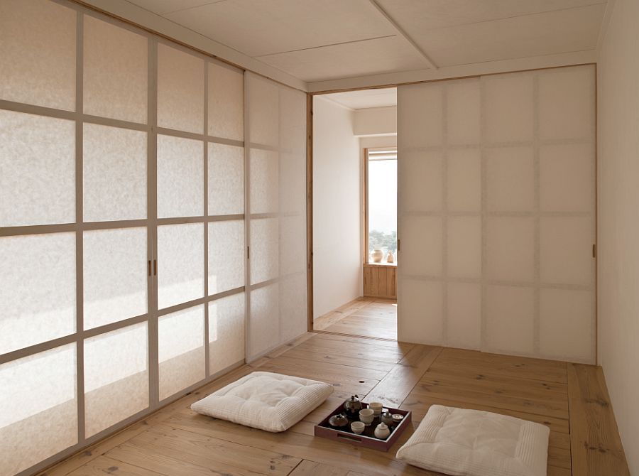 Minimal Tea room of the Four Box House