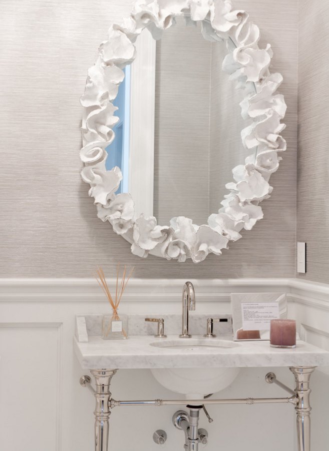 Mirror with the look and feel of coral