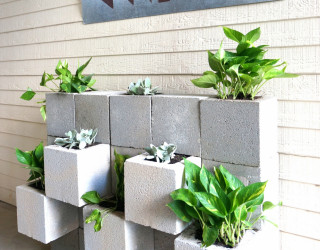 A DIY Cinder Block Succulent Wall with a Twist