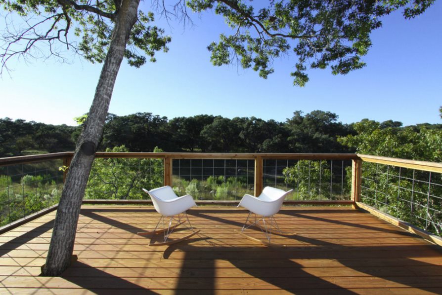 Modern rockers on an earthy deck