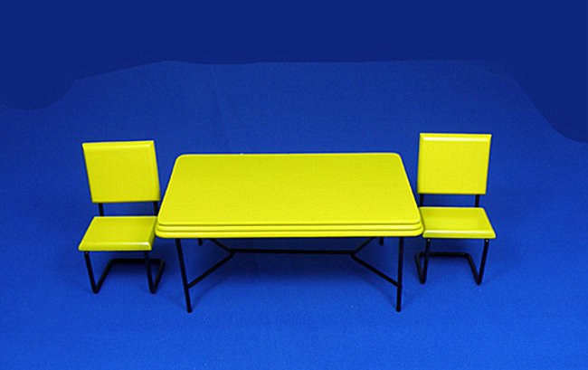 Modern yellow dollhouse furniture from AliExpress