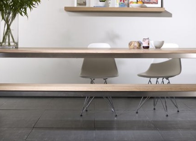 Glass And Stainless Steel Dining Room Table