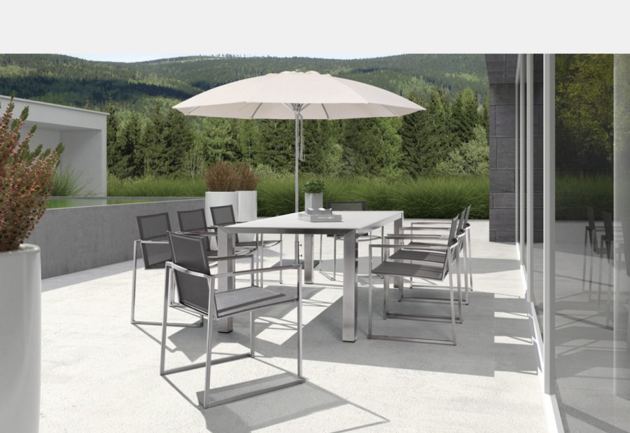 Outdoor stainless steel table