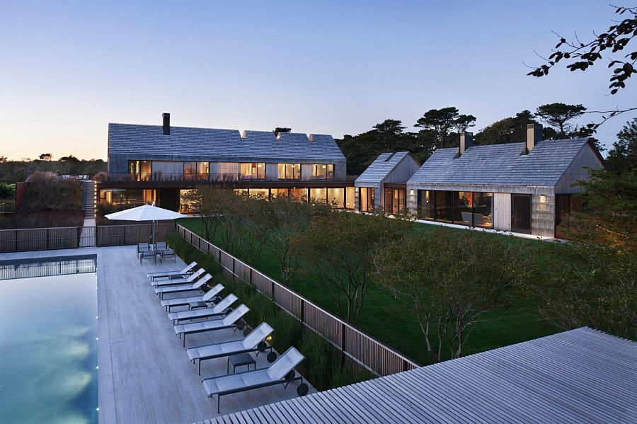 Panoramic view of the Piersons Way Residence with a large garden