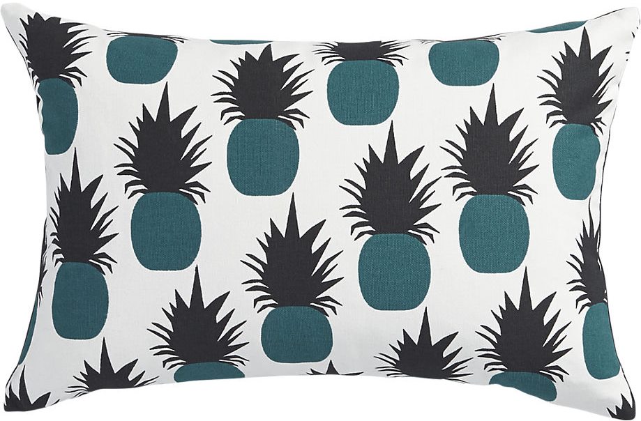 Pineapple pillow in teal and grey from CB2