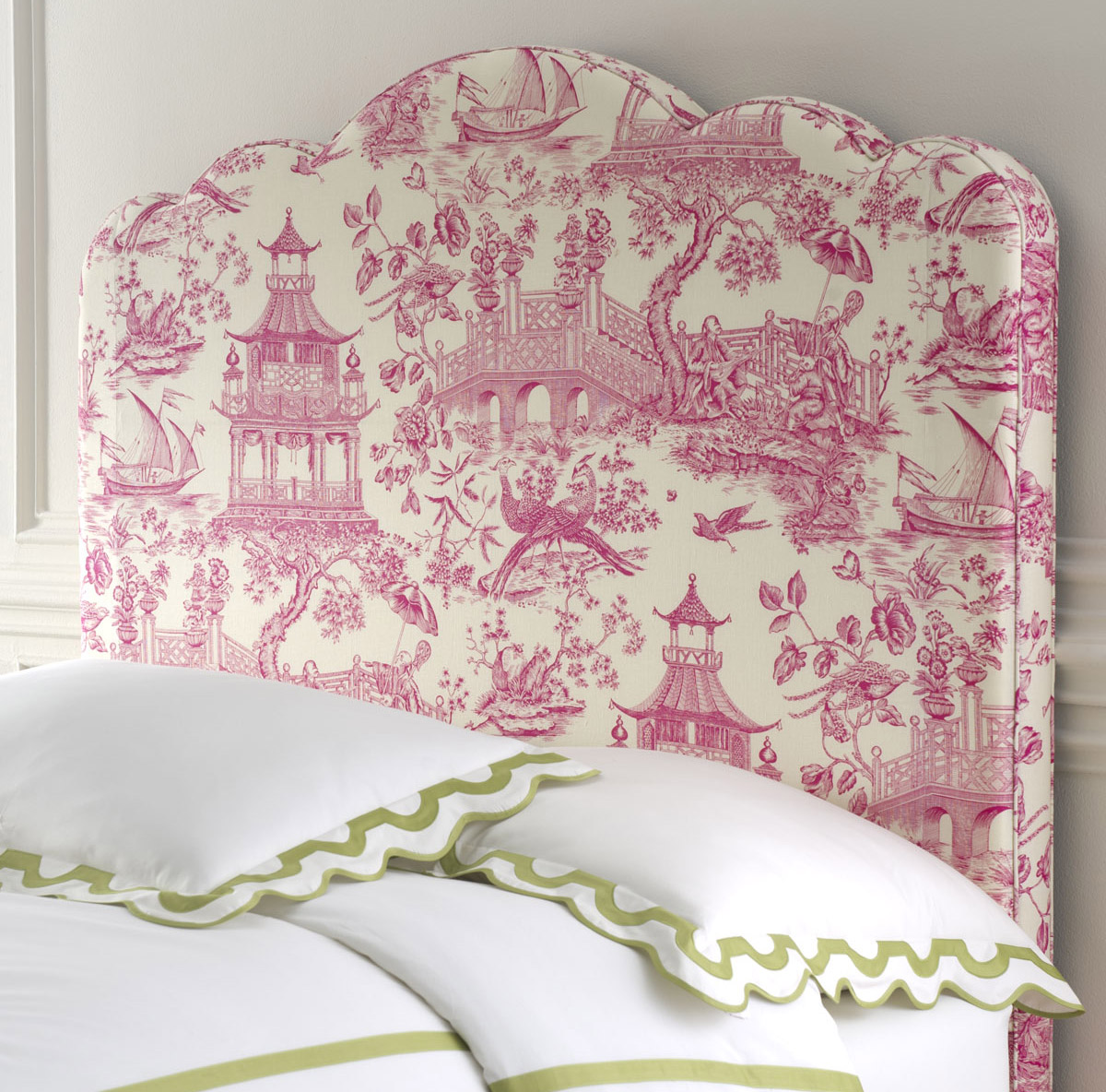 Pink Chinoiserie Headboard