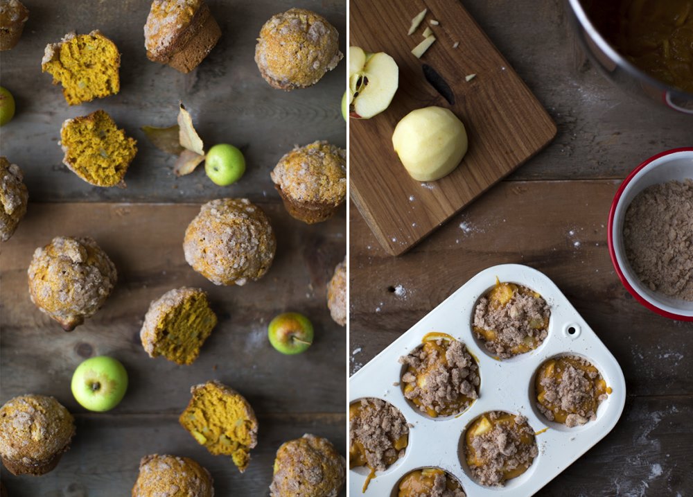 Pumpkin apple muffins from Say Yes