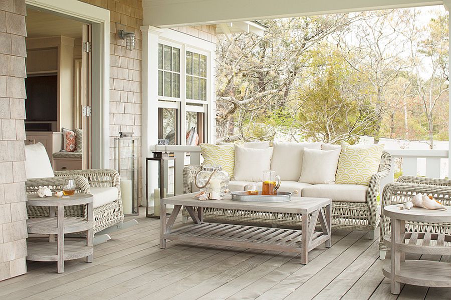 Relaxed and light clor scheme for the outdoor living zone