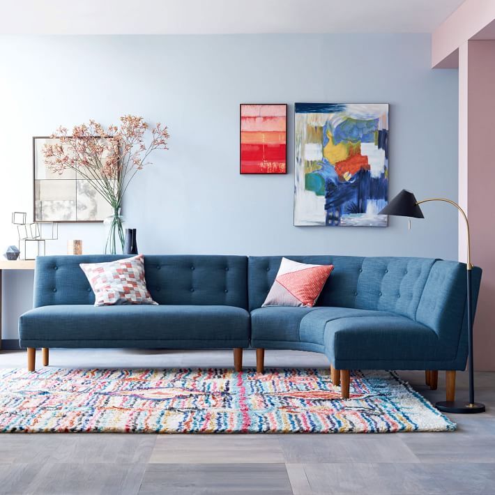 Round sectional sofa from West Elm