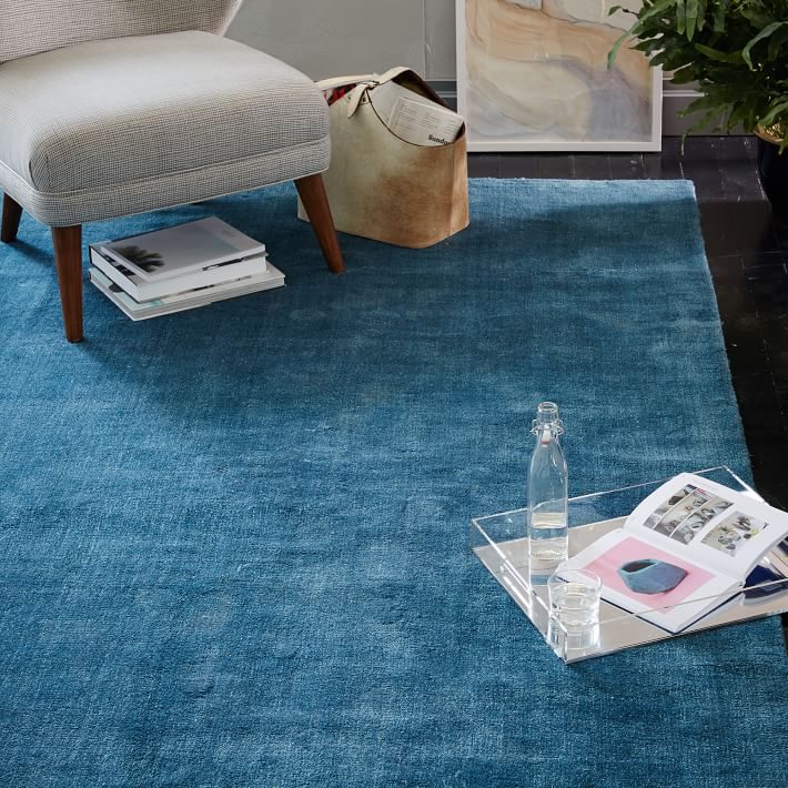 Sea blue rug from West Elm