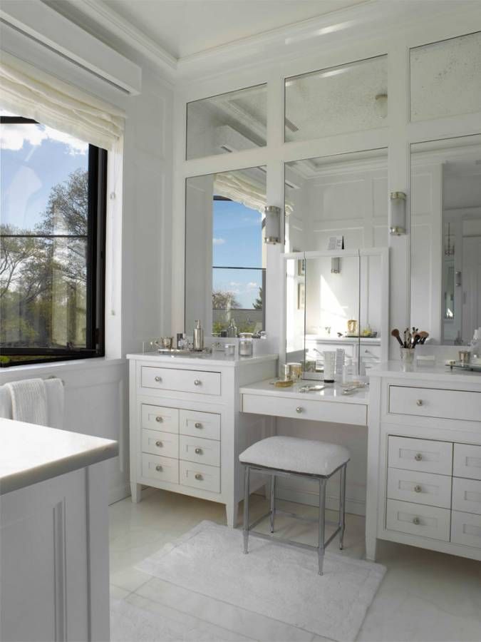 white bathroom stool with storage