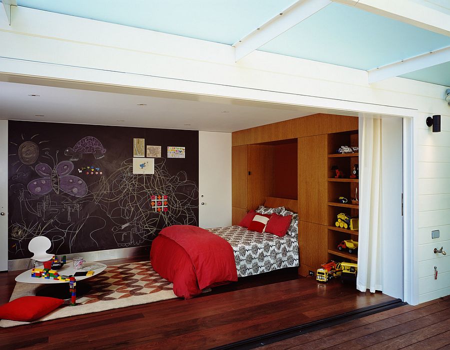 Space-savvy kids' bedroom and playroom design [Design: Cary Bernstein Architect]